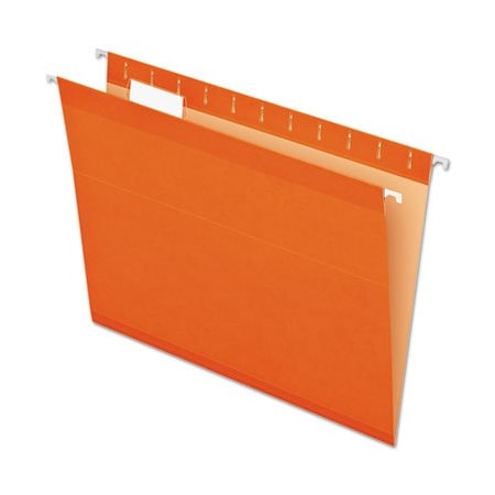 Tops Business Forms Pendaflex, COLORED REINFORCED HANGING FOLDERS, LETTER SIZE, 1/5-CUT TAB, ORANGE, 25PK 415215ORA